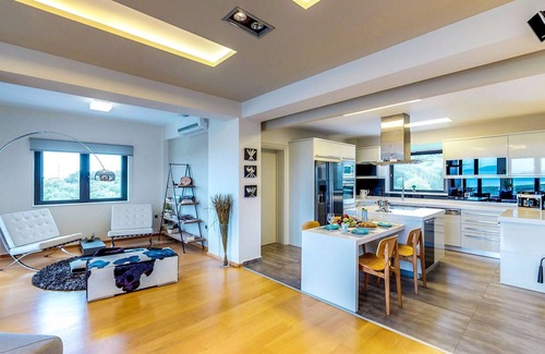 Kontomari Villa | Aegea Villa Chania: 5' to Beach / Private Heated Pool / Sea View / Gym
