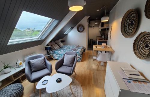 Pleneuf-Val-Andre Apartamento | Agréable studio sous les toits - Parking - WiFi