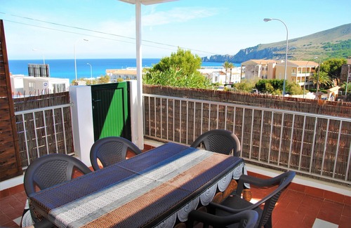 Cala Mesquida Apartamento | Apartamento con aire acondicionado, vistas al mar, terraza y Wi-Fi; aparcamiento disponible.