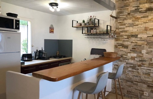 Marine de Saint Ambroggio Apartamento | Minivilla adosada climatizada, terraza y jardín, vista al mar