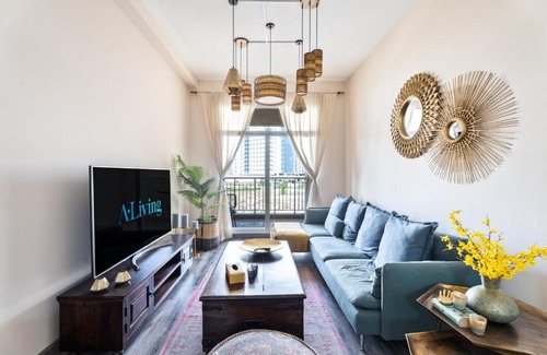 Dubai Apartamento | Aliving Elegant 1BR at Liwan Mazaya-11