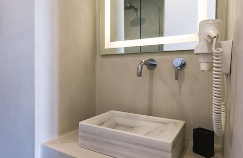 Agios Romanos Casa | Alluring Tinos See Front Suite | Myrrini Suite | Breathtaking Sea Views | Private Furnished Terrace | Pet Friendly | Shared Outdoor Pool | Prime Location | Agios Romanos