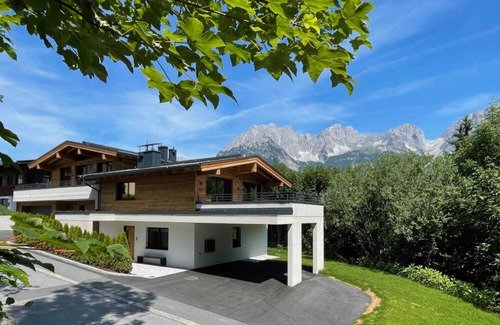 Going am Wilden Kaiser Chalet De Esquí | Luxury Chalet: Mountain Views, Sauna & Nature