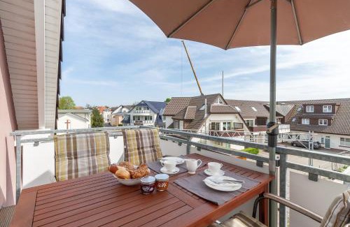 Zingst Apartamento | Am Horizont No 2 für 2-4 Pers, 2 Schlafz, Babybett, Südbalkon, kostenloser Parkplatz 400 Meter zum Strand