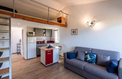 Marine de Saint Ambroggio Apartamento | Ambroggio - Grand studio avec mezzanine - Vue Mer