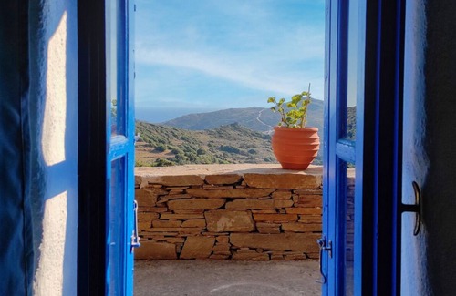 Andros Apartamento | Ancient Stone House Renovated - View of Felos Valley, Seal Mountains and Sunsets