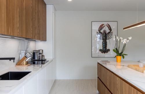 Anse Marcel Apartamento | Anse Marcel: Condo de luxe avec terrasse, piscine et AC - FR-1-734-66