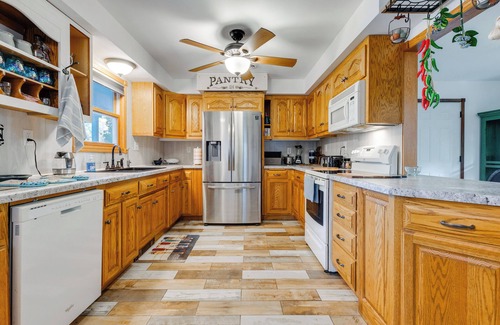 Waupaca Casa | Antiquing & Fishing: Riverfront Waupaca Home!