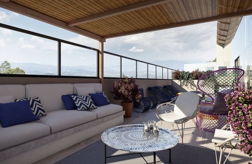 Campos do Jordao Apartamento | Aparthotel with private jacuzzi on the balcony