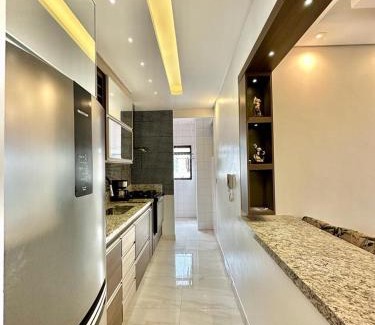 Vila Julia Apartamento | Ap Moderno com vista mar Piscina Ar Condicionado no Guarujá