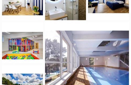 Poddabie Apartamento | Apartament 10B Niebieskie Apartamenty Poddąbie z basenem krytym, odkrytym, salą zabaw, animacjami