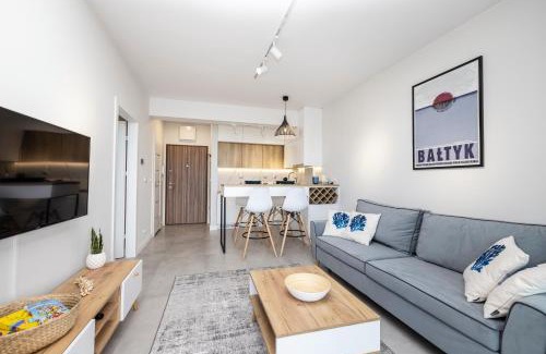 Darlowko Apartamento | Apartament Natural 306 z widokiem na morze