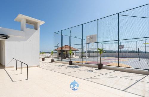 Picarras Apartamento | Apartamento a 150m da PRAIA com Ar-condicionado, Wi-Fi Condomínio com PISCINA, quadra de esportes Playground infantil a 15 minutos do Beto Carreiro