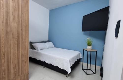 La Candelaria Apartamento | Apartamento azul en Medellín