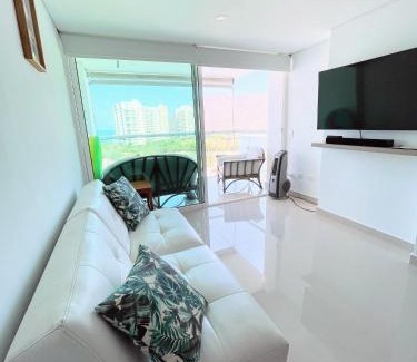 Pozos Colorados Apartamento | Apartamento con vista al mar en Santa Marta Pozos Colorados