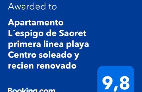 Villajoyosa Apartamento | Apartamento L´espigo de Saoret primera linea playa Centro soleado y recien renovado