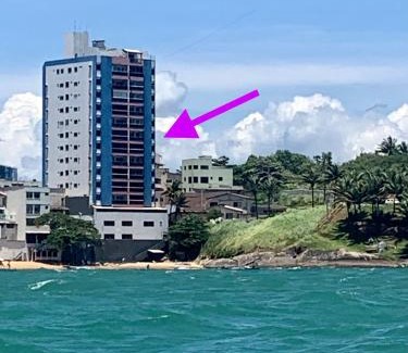 Centro Apartamento | Apartamento vista do mar, pé na areia e águas tranquilas, no cento de Guarapari