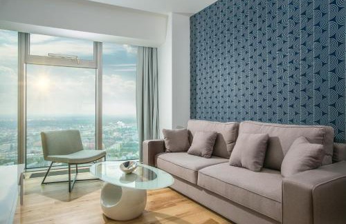 Krzyki Apartamento | Apartamenty Sky Tower z Jakuzzi Przy Oknie