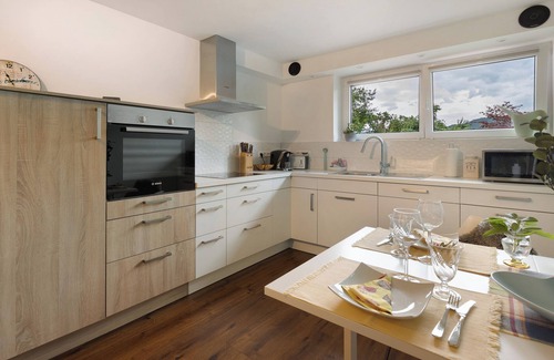 Hohentengen am Hochrhein Apartamento | Apartamento 'Sunshine River Flat' con vistas a la montaña, terraza privada y Wi-Fi