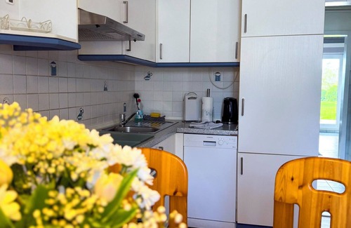 Brodersby Apartamento | Apartamento 'Block' con terraza privada, jardín compartido y Wi-Fi