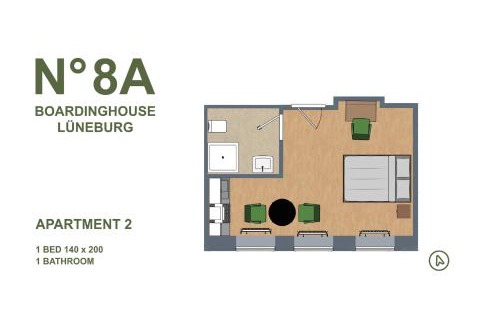 Altstadt Apartamento | Apartment 02 No 8A Boardinghouse Lüneburg
