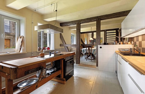 Huttenrode Apartamento | Apartamento 'Altes Pfarrhaus - Durchblick' con jardín privado y Wi-Fi