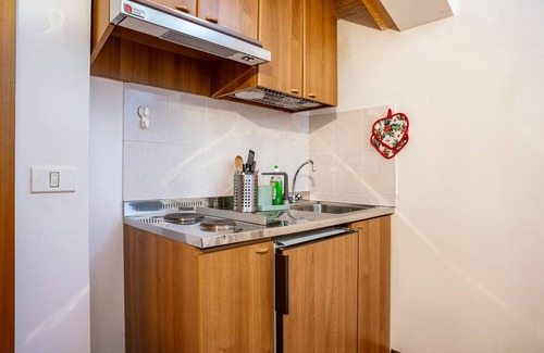 Strembo Apartamento | Apartamento "Aparthotel Strembo Alperose" con vistas a la montaña y jardín compartido