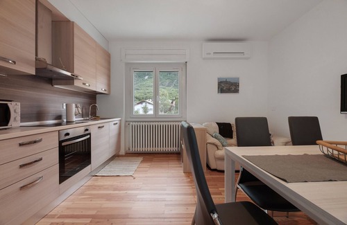 Prata Camportaccio Apartamento | Apartamento 'Appartamento' con vistas a la montaña, Wi-Fi y aire acondicionado