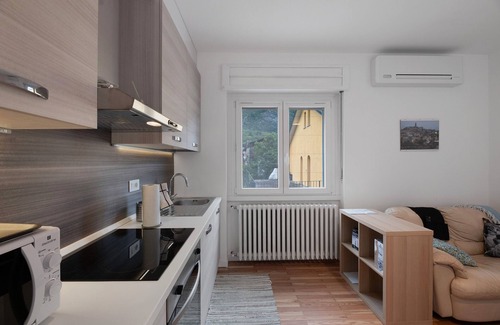 Prata Camportaccio Apartamento | Apartamento 'Appartamento' con vistas a la montaña, Wi-Fi y aire acondicionado