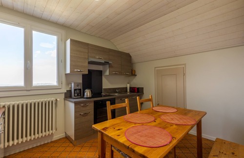 Trevignin Apartamento | Apartamento 'Appartement Pointe De La Sambuy' con vistas a la montaña, terraza compartida y Wi-Fi