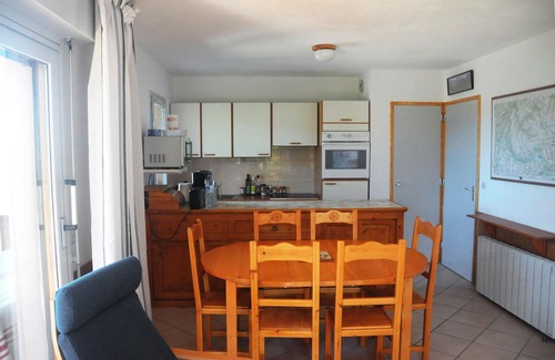 Vallandry Apartamento | Apartamento a pie de pista con garaje en edificio de dos pisos.