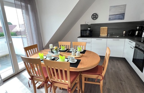 Papenburg Apartamento | Apartment "Atlantis" Papenburg 2SZ EBK Free Wifi Large roof terrace New building