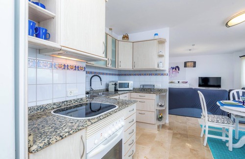 Colonia de Sant Pere Apartamento | Apartamento Brisa Marina con vistas al mar, vistas a la montaña, Wi-Fi, balcón y jardín