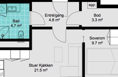 Kristiansand Apartamento | Apartment by the Waterfront for 4 people