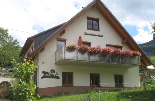 Glottertal Apartamento | Apartamento 'Dischhansenhof' con vistas a la montaña, jardín compartido y Wi-Fi