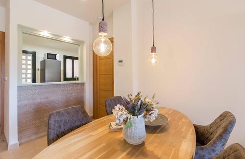 Fuente Álamo de Murcia Apartamento | Apartamento 'El Oasis Martinica 8 Bajo A' con piscina compartida, Wi-Fi y aire acondicionado.