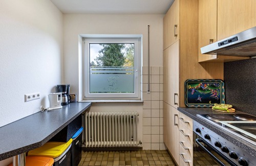 Bronnen Apartamento | Apartamento 'Ferienwohnung Dachs' con terraza privada, jardín compartido y Wi-Fi