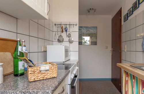 Nordstrand Apartamento | Apartamento 'Ferienwohnung Silbermöwe' con terraza compartida, jardín compartido y Wi-Fi