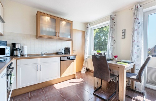 Suderdeich Apartamento | Apartamento 'Ferienwohnung Mühlenweide' con terraza compartida, Wi-Fi y aire acondicionado.