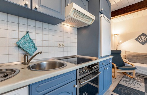 Bordelum Apartamento | Apartamento 'Ferienwohnung 2 Gänse' con jardín compartido y Wi-Fi