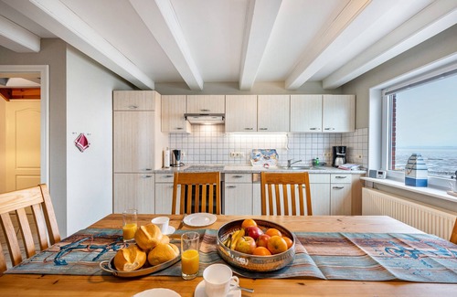Hallig Langeneß Apartamento | Apartamento 'Ferienwohnung Sylt' con vistas al mar, terraza compartida y Wi-Fi