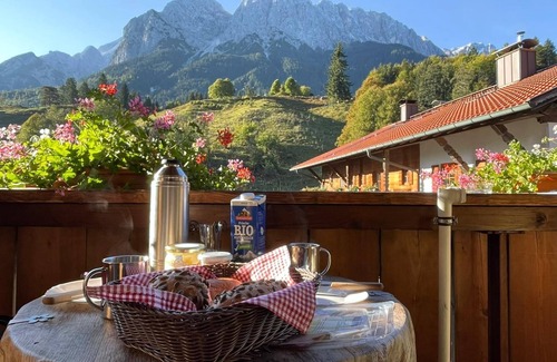 Obergrainau Apartamento | Apartamento 'Ferienwohnung Reintal' con vistas a la montaña, balcón y Wi-Fi