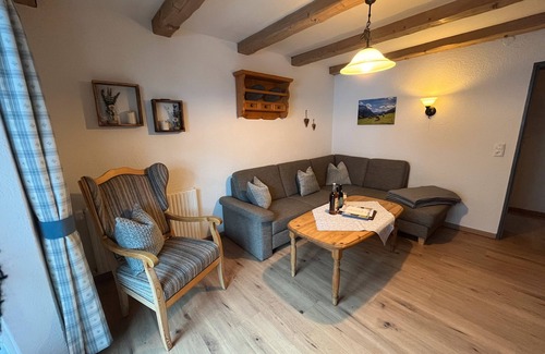 Obergrainau Apartamento | Apartamento 'Ferienwohnung Reintal' con vistas a la montaña, balcón y Wi-Fi