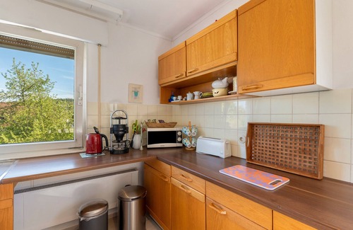 Marburg Apartamento | Apartamento 'Ferienwohnung Oberamsel' con terraza privada, jardín compartido y Wi-Fi