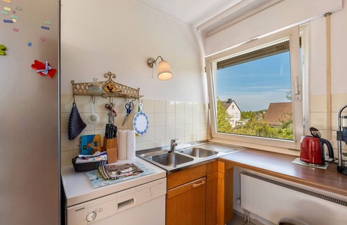 Marburg Apartamento | Apartamento 'Ferienwohnung Oberamsel' con terraza privada, jardín compartido y Wi-Fi