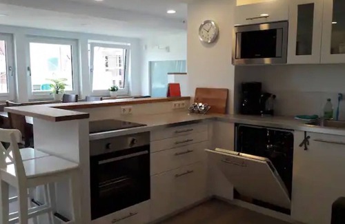 Telgte Apartamento | Apartamento 'Ferienwohnung Feuerbach' con terraza compartida, jardín compartido y Wi-Fi