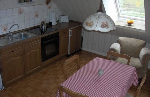 Langeneß Apartamento | Apartamento 'Friesenblau' con vistas al mar, terraza compartida y Wi-Fi