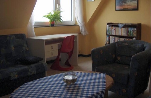 Langeneß Apartamento | Apartamento 'Friesenblau' con vistas al mar, terraza compartida y Wi-Fi