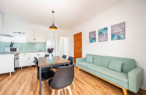Cala Ferrera Apartamento | Apartamento 'Gran Sol Family 5' con piscina compartida, Wi-Fi y aire acondicionado
