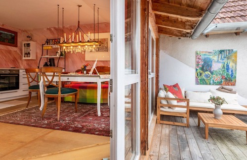Muellheim Apartamento | Apartamento 'Haus der Malerin Wolke Zwei' con vistas a la montaña, terraza compartida y Wi-Fi